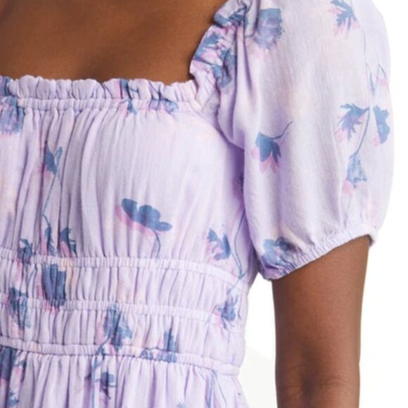 B.P. (sold at Nordstrom's) Shirred Puff Sleeve Cotton Prairie Dress - Small - Picture 4 of 6